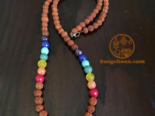 گردنبند رودراکشا هفت چاکرا اصل